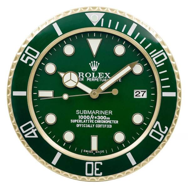 ROLEX WALL CLOCK – SUBMARINER GREEN GOLD