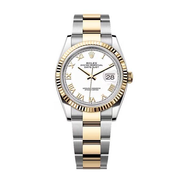 Rolex Datejust White Roman Dial 126233-0030 36 mm