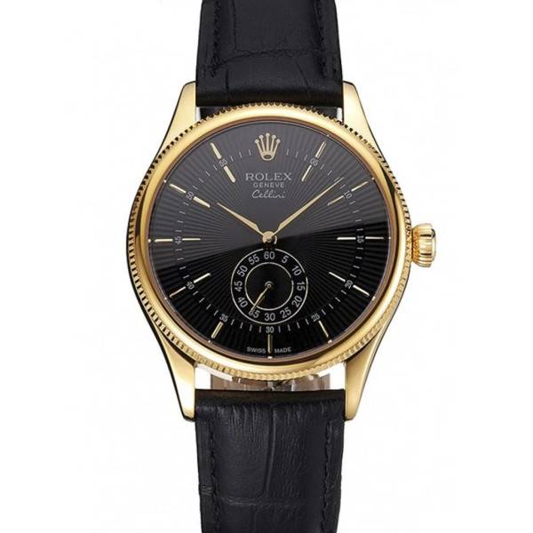 Superclone Rolex Cellini Black Dial REP016806