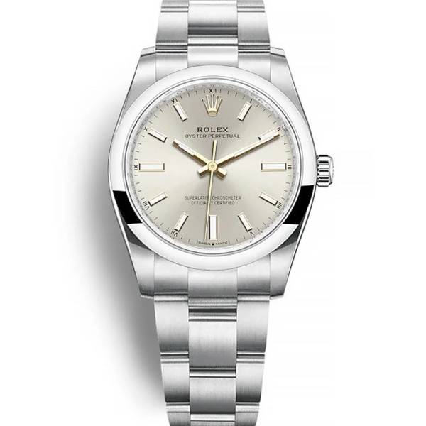 CollectRolex Oyster Perpetual Lady Silver Dial 124200 34 mm