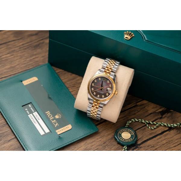 Rolex Datejust Black Mother of Pearl Diamond Dial 278273-0024 31 mm
