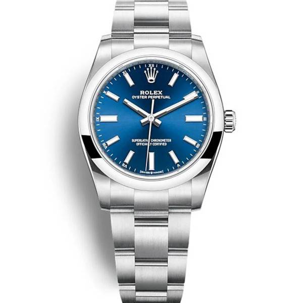 CollectRolex Oyster Perpetual Lady Blue Dial 124200 34 mm