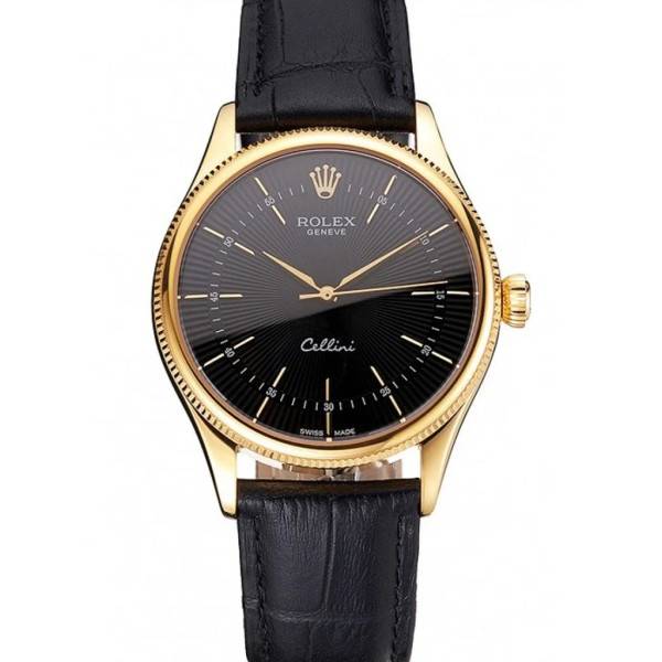 Superclone Rolex Cellini Black Dial REP016803