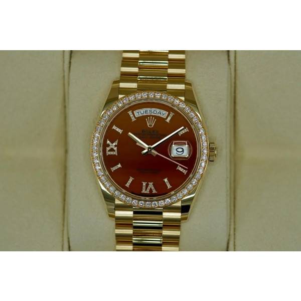 Superclone Rolex Day-Date Carnelian Dial 128348RBR 36 mm