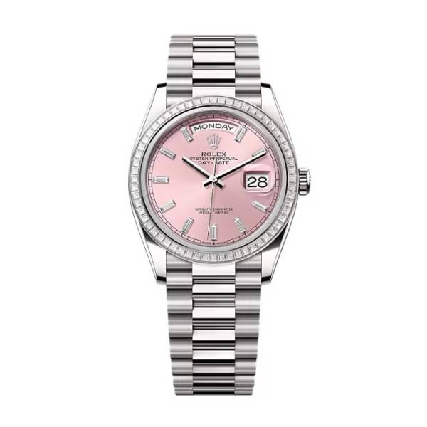 Superclone Rolex Day-Date Pink Diamond Dial 128399tbr-0029 36 mm