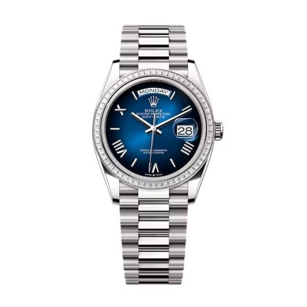 Superclone Rolex Day-Date Blue Ombré Dial 128399tbr-0021 36 mm