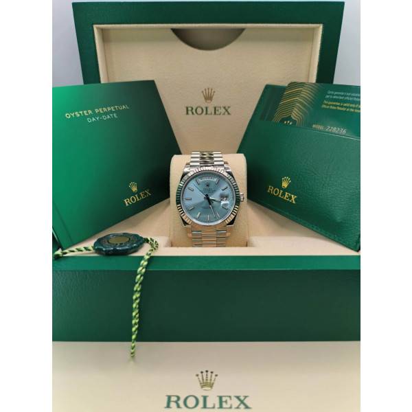 Superclone Rolex Day-Date Ice blue Dial 228236 40 mm