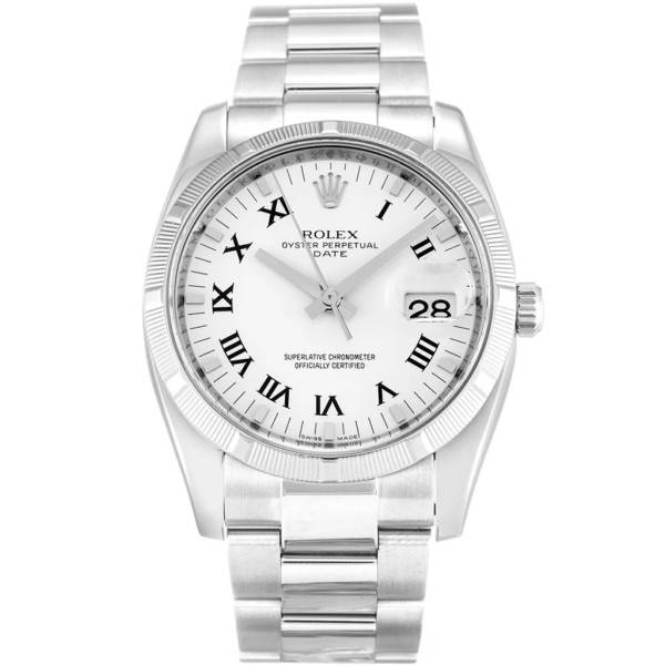 CollectRolex Oyster Perpetual Date White Dial 115210 34 mm