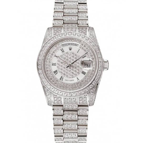 Superclone Rolex Day-Date White Dial 1453950 37 mm