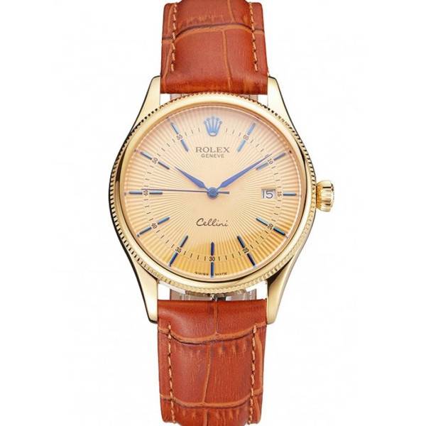Superclone Rolex Cellini Gold Dial REP016797