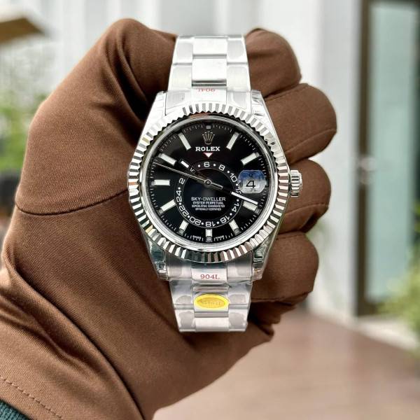 Superclone Rolex Sky-Dweller Bright black Dial 336934 Oyster