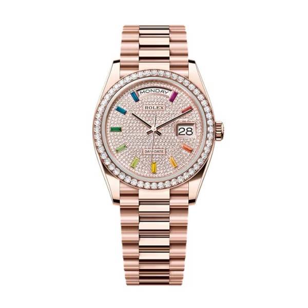 Superclone Rolex Day-Date Diamond-Paved Dial 128345rbr-0042 36 mm