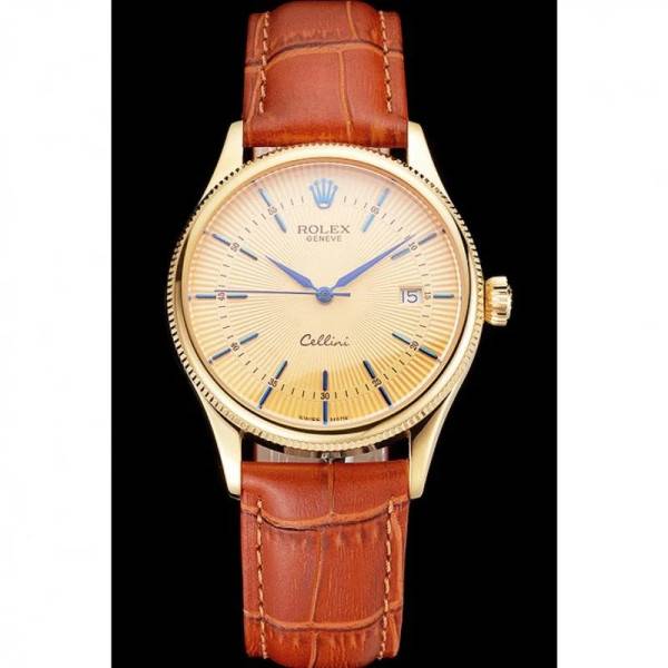 Superclone Rolex Cellini Gold Dial REP016797