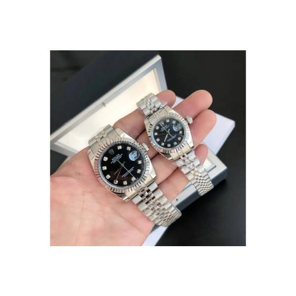 CollectRolex Datejust SS/SS Jub Black/Dial 36/28 mm