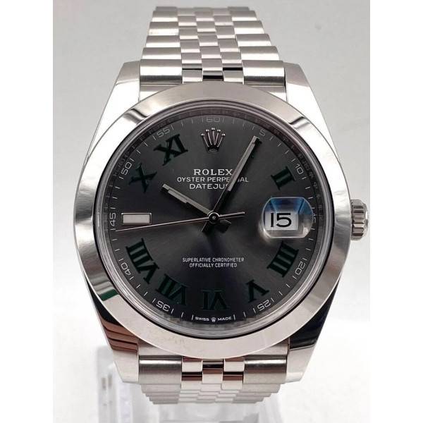 Rolex Datejust Rhodium Dial 126300 “Wimbledon” Jubilee 41 mm