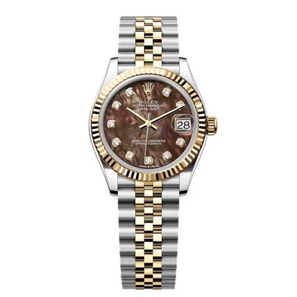 Rolex Datejust Black Mother of Pearl Diamond Dial 278273-0024 31 mm