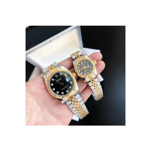CollectRolex Datejust RG/SS Jub Black/Dia 36/28 mm