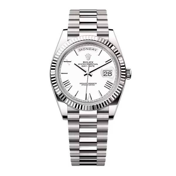 Superclone Rolex Day-Date White Dial 228239-0046 40 mm