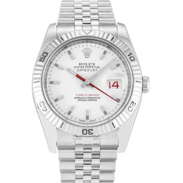 CollectRolex Datejust Turn-O-Graph White Dial 116264-2 36 mm