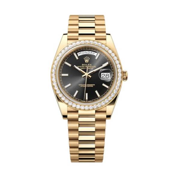 Superclone Rolex Day-Date Bright black Dial 228348RBR 40 mm