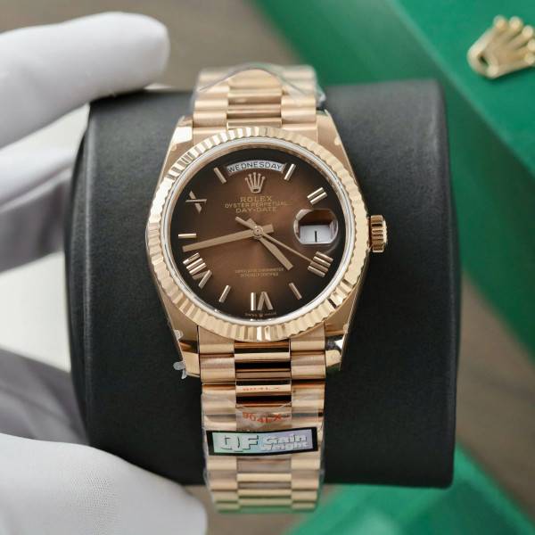 Superclone Rolex Day-Date Brown Ombré Dial 128235-0075 36 mm