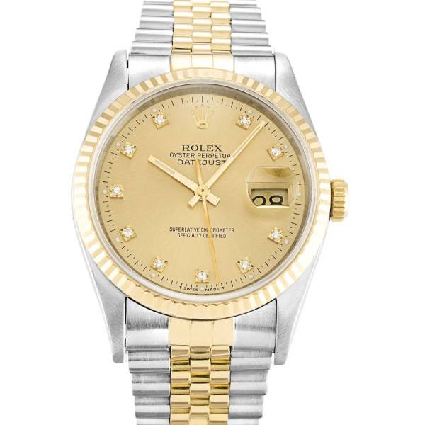 CollectRolex Datejust Champagne Diamonds Dial 16233 36 mm