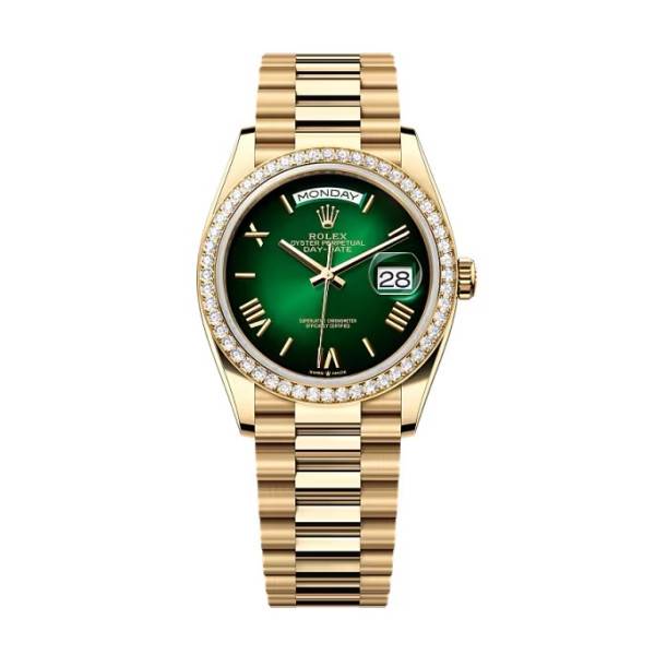 Superclone Rolex Day-Date Green Ombré Dial 128348rbr-0068 36 mm