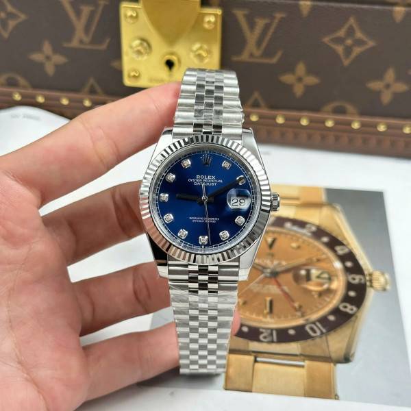Rolex Datejust Bright Blue Diamond Dial 126334-0016 41 mm