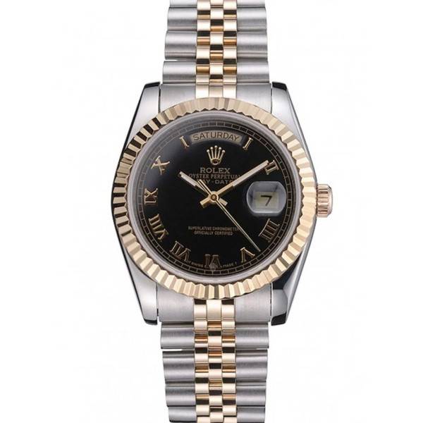 Superclone Rolex Day-Date Black Dial SRL78 36 mm