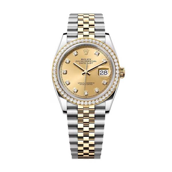 Rolex Datejust Champagne Diamond Dial 126283RBR-0003 36 mm