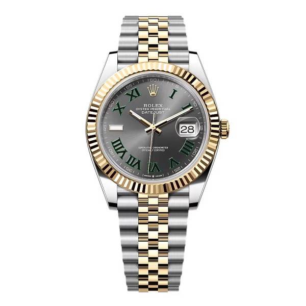Rolex Datejust Rhodium Dial 126333 “Wimbledon” Flutted/Jubilee 41 mm