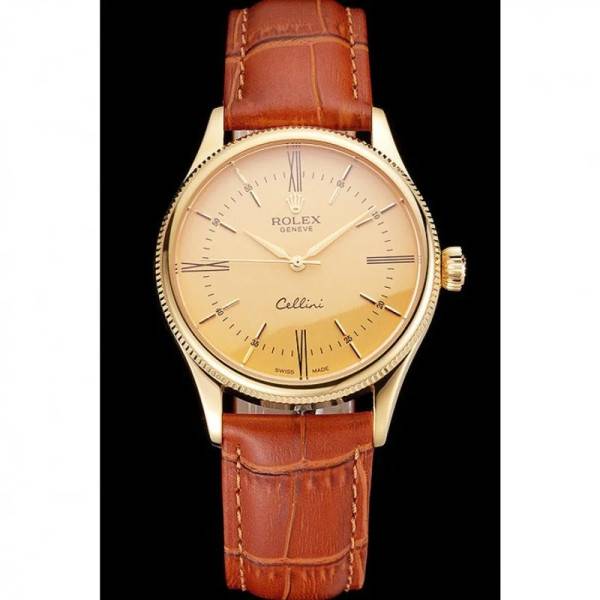 Superclone Rolex Cellini Gold Dial REP016798