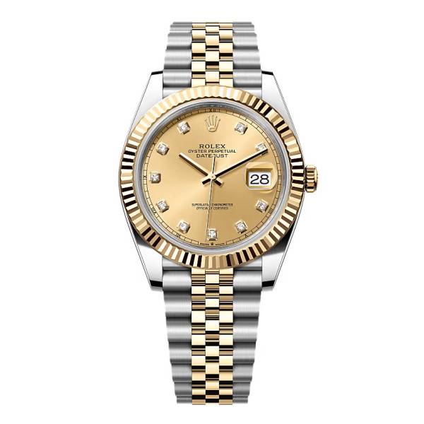 Rolex Datejust Champagne Diamond Dial 126333-0012 41 mm