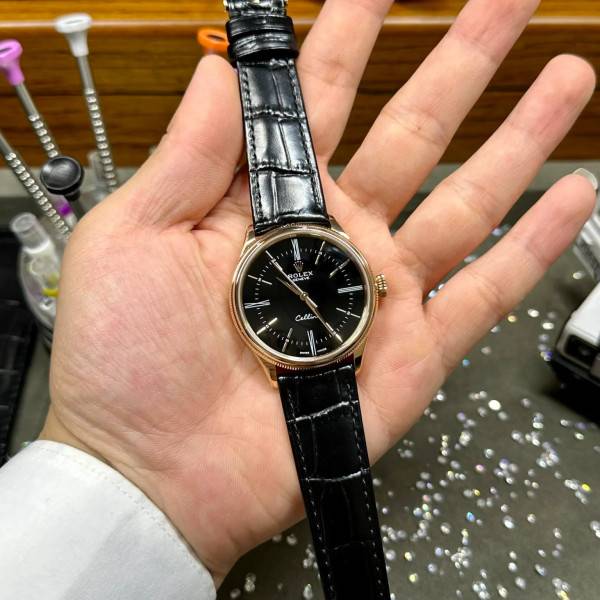 Superclone Rolex Cellini Black Dial REP016814