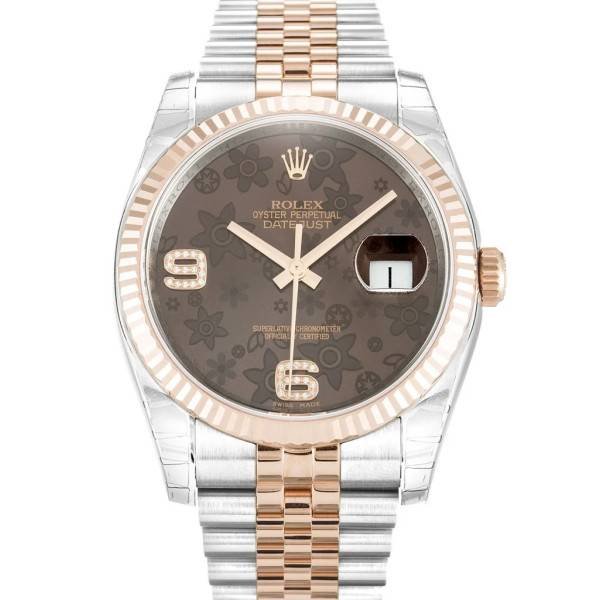 CollectRolex Datejust Chocolate Floral Dial 116231 36 mm