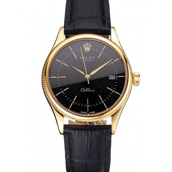 Superclone Rolex Cellini Black Dial REP016807