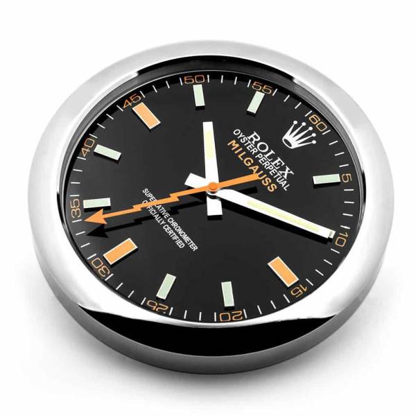 ROLEX WALL CLOCK – MILGAUSS BLACK/ORANGE