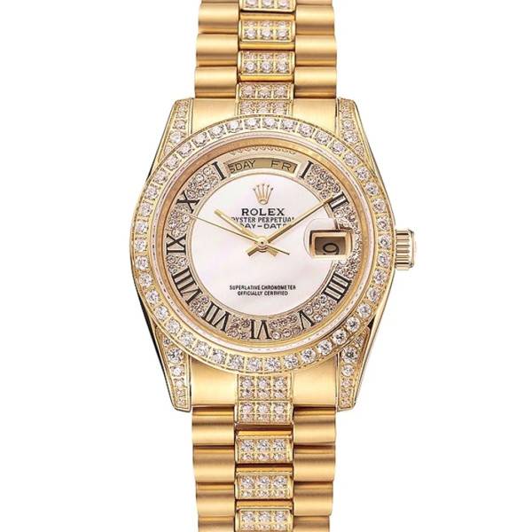 Superclone Rolex Day-Date White Dial 1453958 37 mm