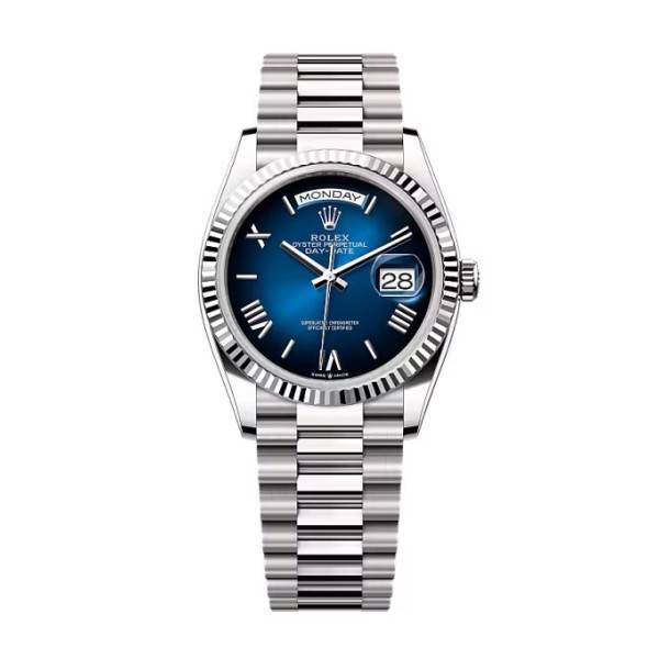 Superclone Rolex Day-Date Blue Ombré Dial 128239-0063 36 mm