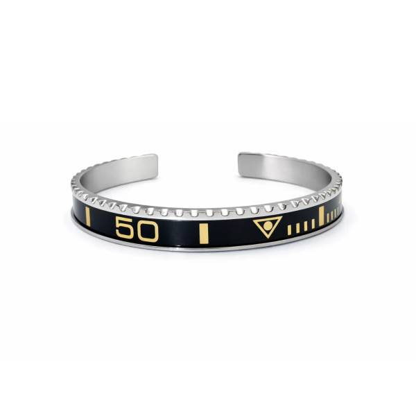 Black Titanium Steel Bezel Bracelet
