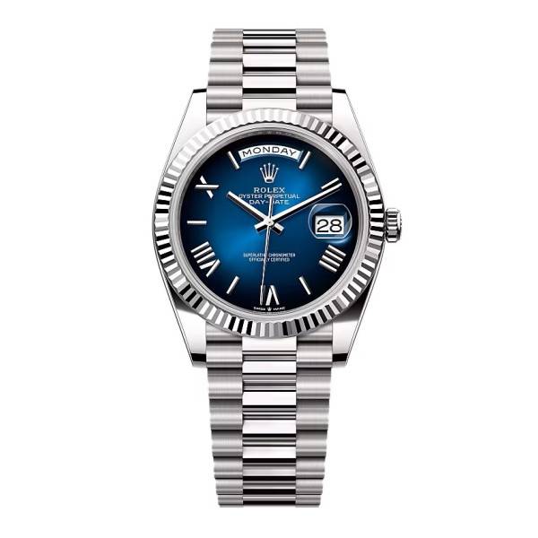 Superclone Rolex Day-Date Blue Ombré Dial 228239-0076 40 mm