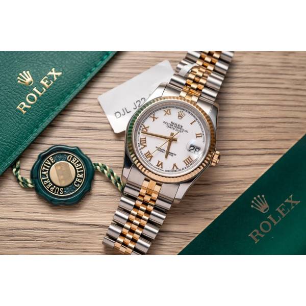 Rolex Datejust White Roman Dial 126231-0015 36 mm