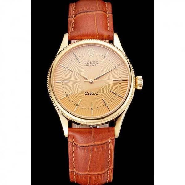 Superclone Rolex Cellini Gold Dial REP016808