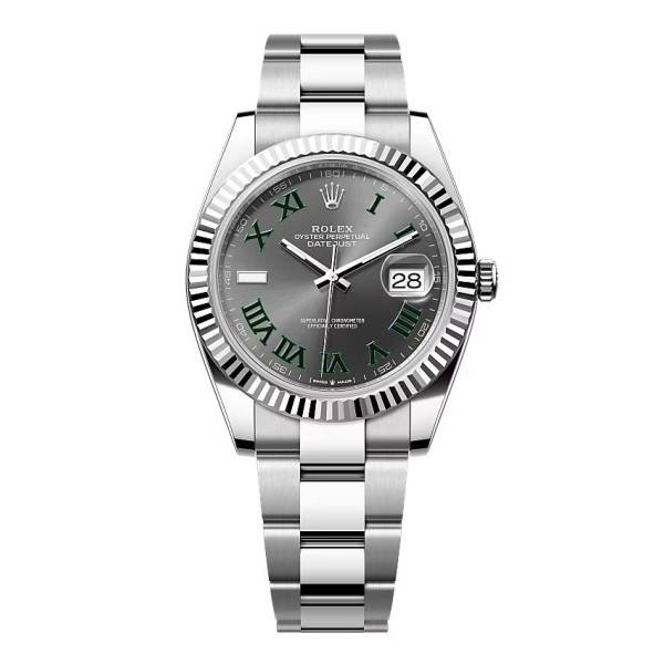 Rolex Datejust Rhodium Dial 126334 “Wimbledon” Flutted/Oyster 41 mm