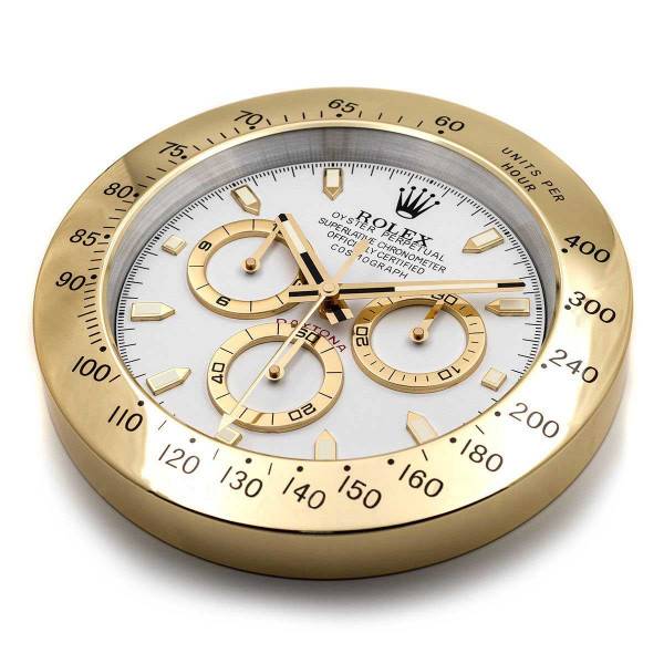 ROLEX WALL CLOCK – DAYTONA GOLD/WHITE DIAL