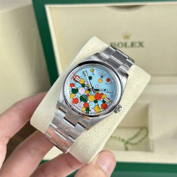 Superclone Rolex Oyster Perpetual Turquoise blue Dial 277200 31 mm