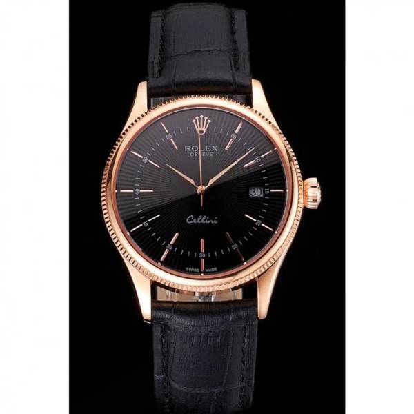 Superclone Rolex Cellini Black Dial REP016799
