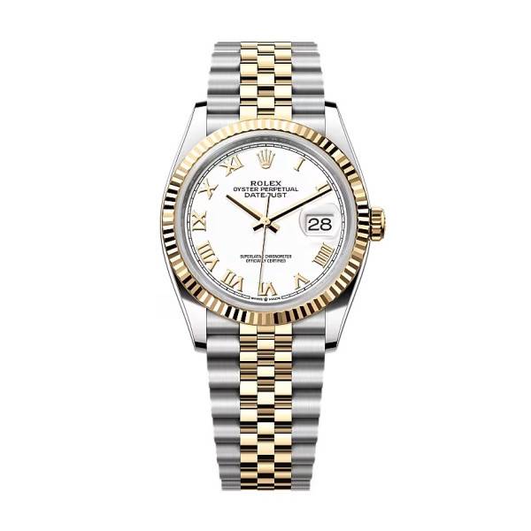 Rolex Datejust White Roman Dial 126233-0029 36 mm