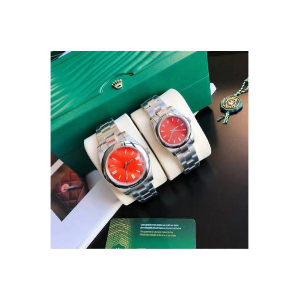 CollectRolex Oyster Perpetual SS/SS Red/Stk 31/41 mm