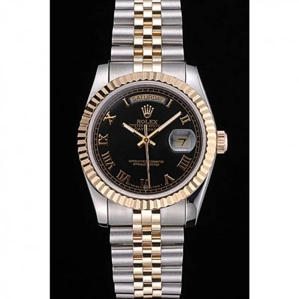Superclone Rolex Day-Date Black Dial SRL78 36 mm